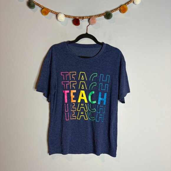 Amazon Tops - 🔆 ‘Teach' colorful graphic tee